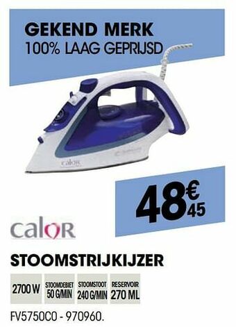Electro Depot Calor stoomstrijkijzer fv5750c0 aanbieding