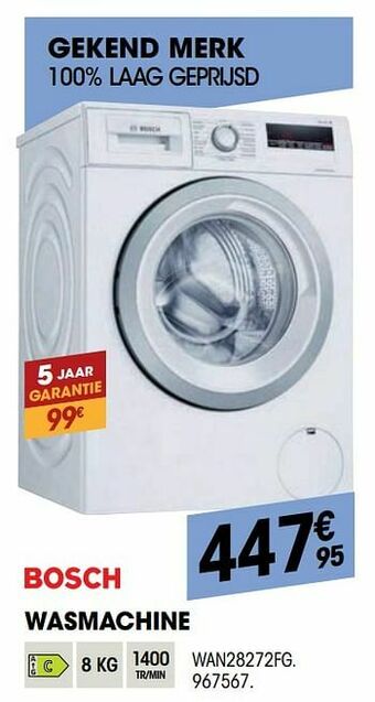 Electro Depot Bosch wasmachine wan28272fg aanbieding