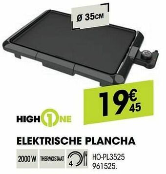 Electro Depot Highone elektrische plancha ho-pl3525 aanbieding