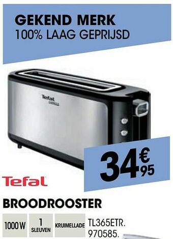Electro Depot Tefal broodrooster tl365etr aanbieding