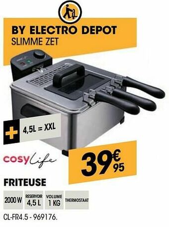 Electro Depot Cosylife friteuse cl-fr4.5 aanbieding