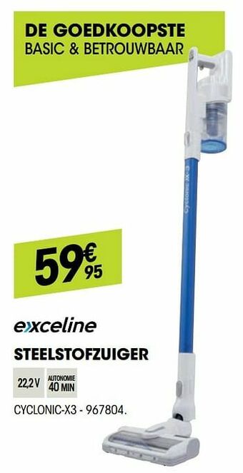 Electro Depot Exceline steelstofzuiger cyclonic-x3 aanbieding