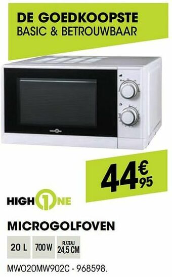 Electro Depot Highone microgolfoven mwo20mw902c aanbieding