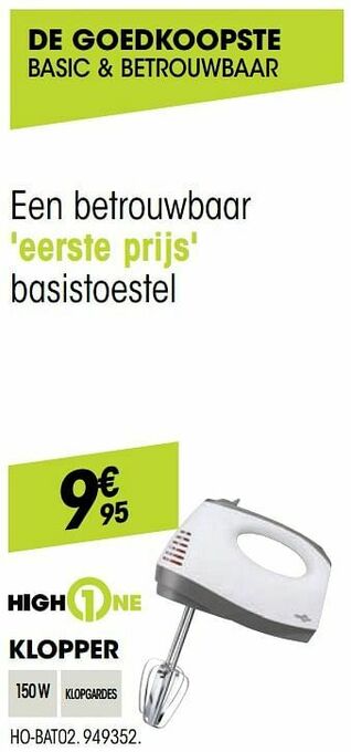 Electro Depot Highone klopper ho-bat02 aanbieding