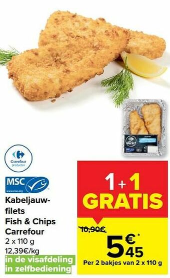 Carrefour Market Kabeljauwfilets fish + chips carrefour aanbieding