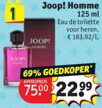 Kruidvat Joop! Homme 125 ml aanbieding