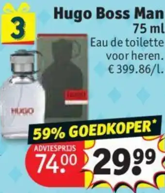 Kruidvat Hugo Boss Man 75ml aanbieding