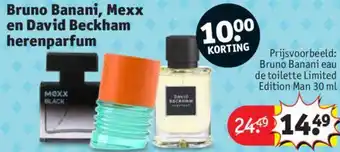 Kruidvat Bruno Banani, Mexx en David Beckham herenparfum aanbieding