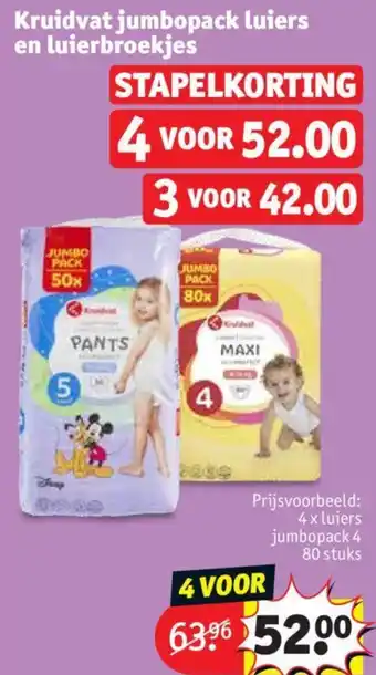 Kruidvat jumbopack luiers en luierbroekjes aanbieding