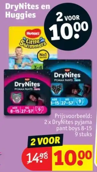 Kruidvat DryNites en Huggies aanbieding