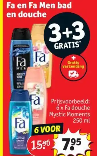 Kruidvat Fa en Fa Men bad en douche aanbieding