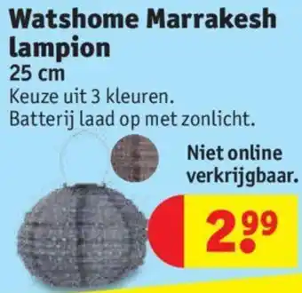 Kruidvat Watshome Marrakesh lampion 25 cm aanbieding