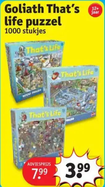 Kruidvat Goliath That's life puzzel 1000 stukjes aanbieding