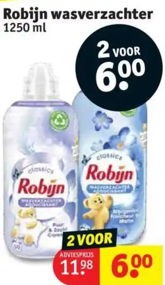 Kruidvat Robijn wasverzachter 1250ml aanbieding