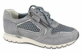 Berca Shoes Caprice Sneaker Laag Dames Functonele Rits H Fit Breedte - Blauw aanbieding