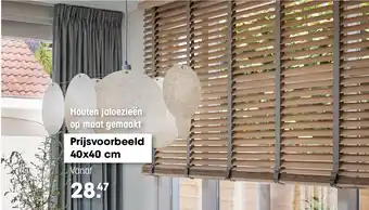 Kwantum Houten jaloezieën op maat gemaakt 40x40 cm aanbieding