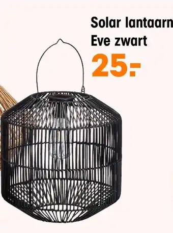 Kwantum Solar lantaarn Eve zwart aanbieding