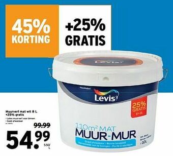 GAMMA Muurverf mat wit aanbieding