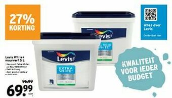 GAMMA Levis white+ muurverf aanbieding