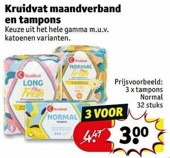 Kruidvat Tampons normal aanbieding