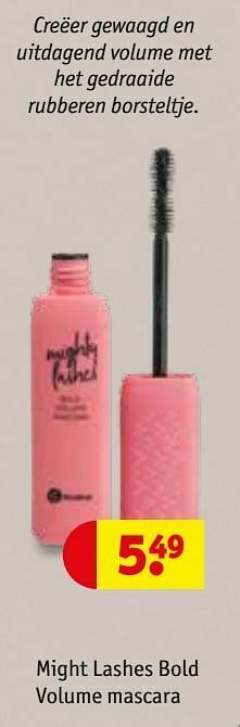 Kruidvat Might lashes bold volume mascara aanbieding