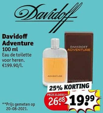 Kruidvat Davidoff adventure edt aanbieding