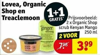 Kruidvat Organic shop scrub kenyan mango aanbieding