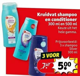 Kruidvat Shampoo silver aanbieding