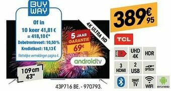 Electro Depot Tcl 43p716 be aanbieding