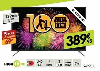Electro Depot Highone 4k ultra hd 55`` aanbieding