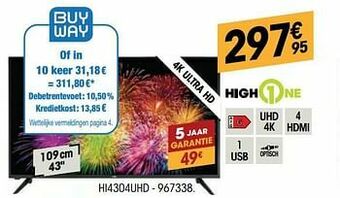 Electro Depot Highone hi4304uhd aanbieding