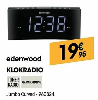 Electro Depot Edenwood klokradio jumbo curved aanbieding