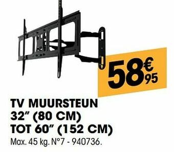 Electro Depot Tv muursteun 32`` tot 60`` aanbieding