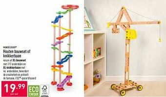 ALDI Houten bouwset of knikkerbaan aanbieding
