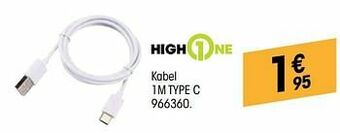 Electro Depot Highone kabel 1m type c aanbieding