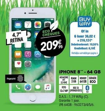 Electro Depot Apple iphone 8 - 64 gb aanbieding