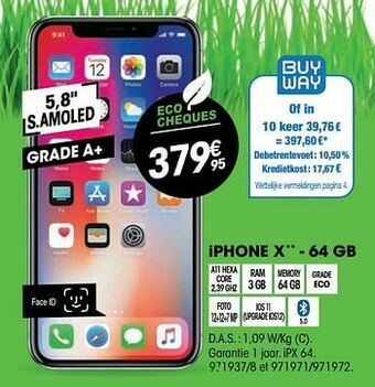 Electro Depot Apple iphone x - 64 gb aanbieding