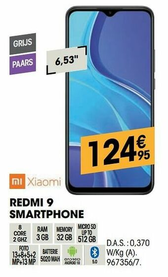 Electro Depot Xiaomi redmi 9 smartphone aanbieding