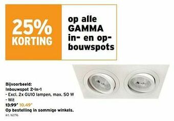 GAMMA Inbouwspot 2-in-1 aanbieding