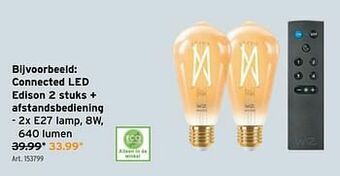 GAMMA Connected led edison + afstandsbediening aanbieding