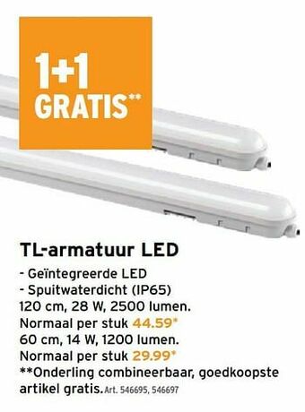 GAMMA Tl-armatuur led aanbieding