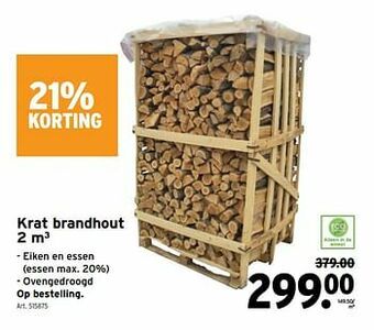 GAMMA Krat brandhout aanbieding