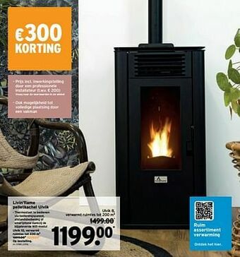GAMMA Livin’flame pelletkachel ulvik aanbieding