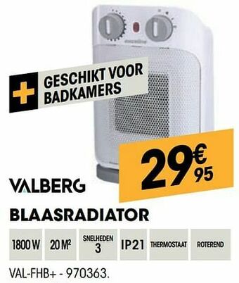 Electro Depot Valberg blaasradiator val-fhb+ aanbieding