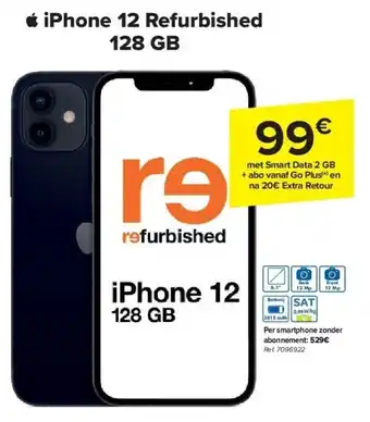 Carrefour iPhone 12 Refurbished 128 GB aanbieding