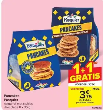 Carrefour Pancakes Pasquier aanbieding