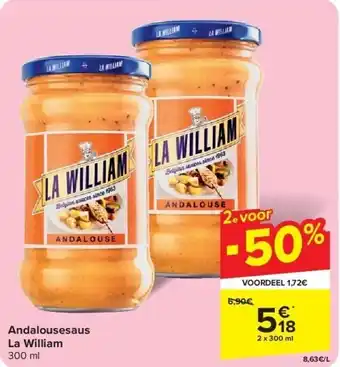 Carrefour Andalousesaus La William aanbieding