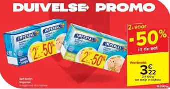 Carrefour Set tonijn Imperial aanbieding
