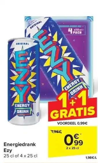 Carrefour Energiedrank Ezy aanbieding