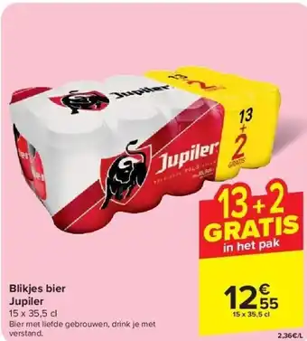 Carrefour Blikjes bier Jupiler aanbieding